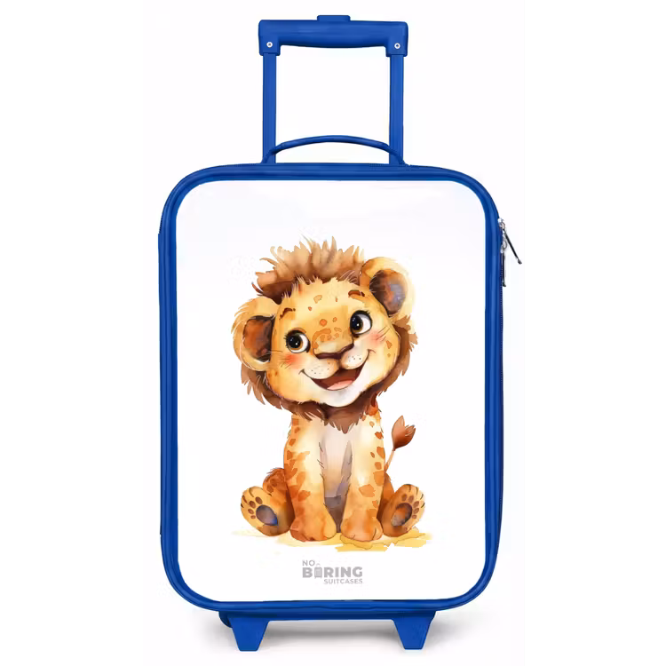 Kinderkoffer Blau - Baby-Löwe — 1