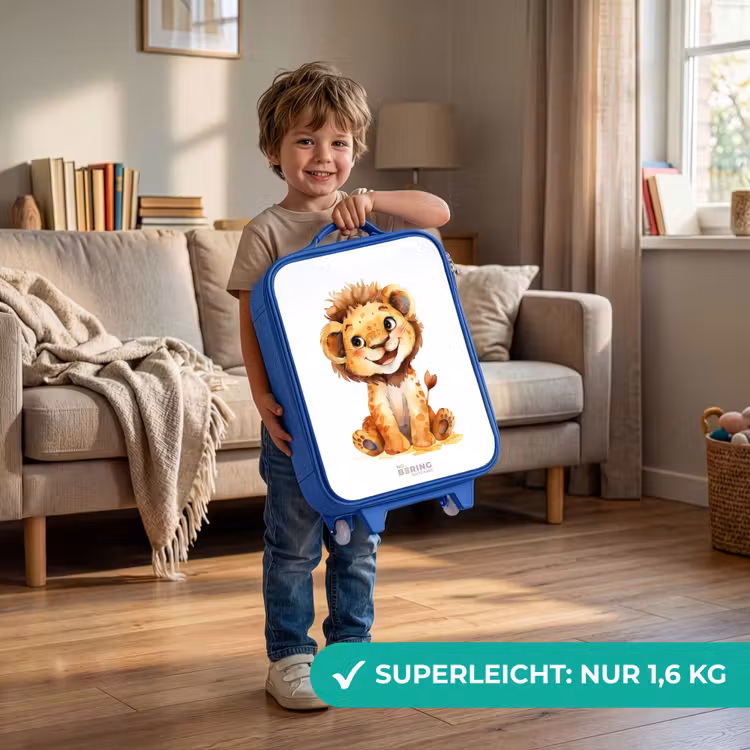 Kinderkoffer Blau - Baby-Löwe — 3