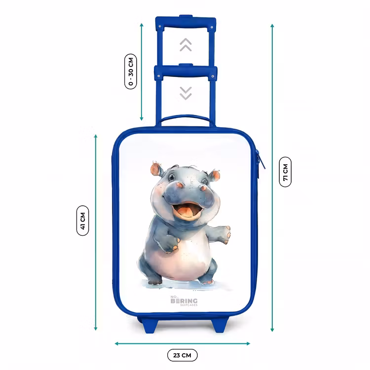 Kinderkoffer Blau - Baby-Nilpferd — 7