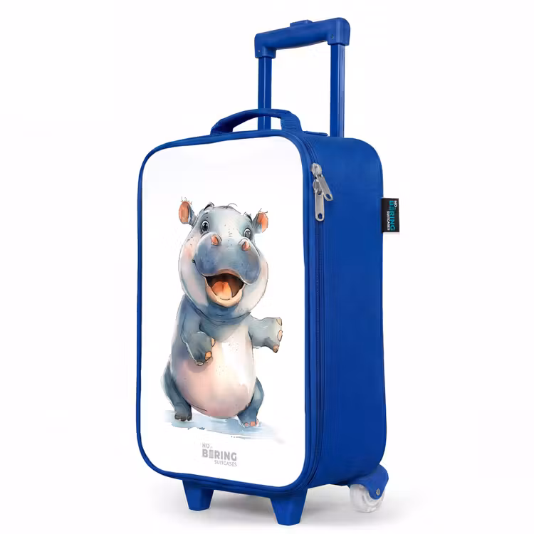 Kinderkoffer Blau - Baby-Nilpferd — 8