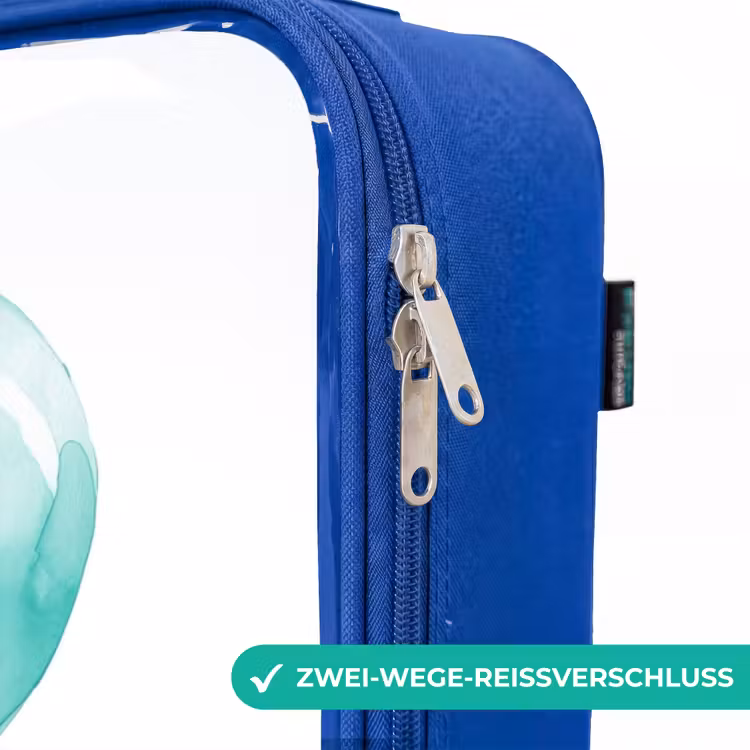 Kinderkoffer Blau - Dino mit blauem Ballon — 5