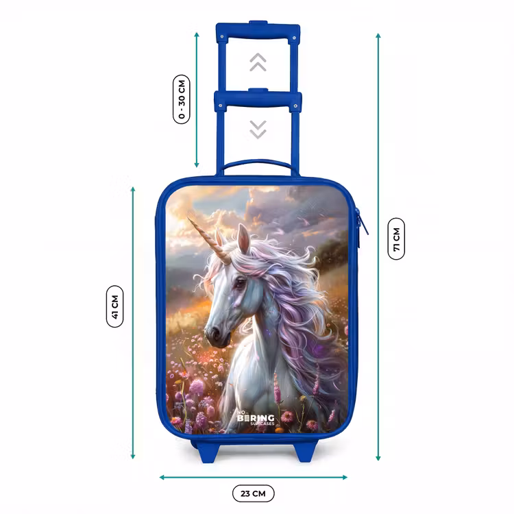 Kinderkoffer Blau - Pastellfarbene Perle Horn — 7