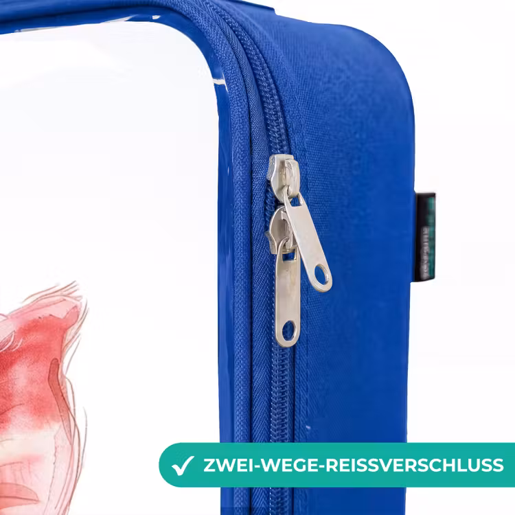 Kinderkoffer Blau - Rosa Babyschweinchen — 5