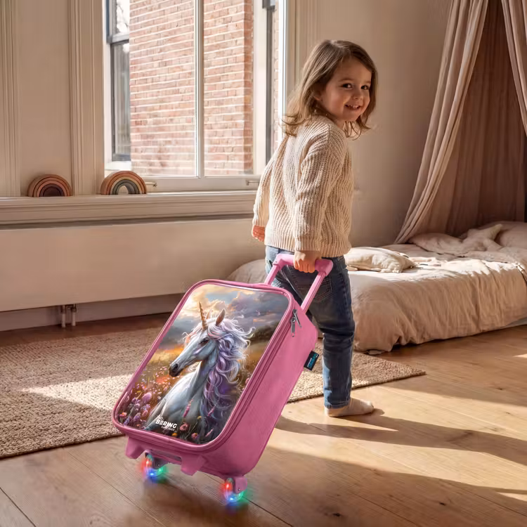 Kinderkoffer Rosa - Pastellfarbene Perle Horn — 2
