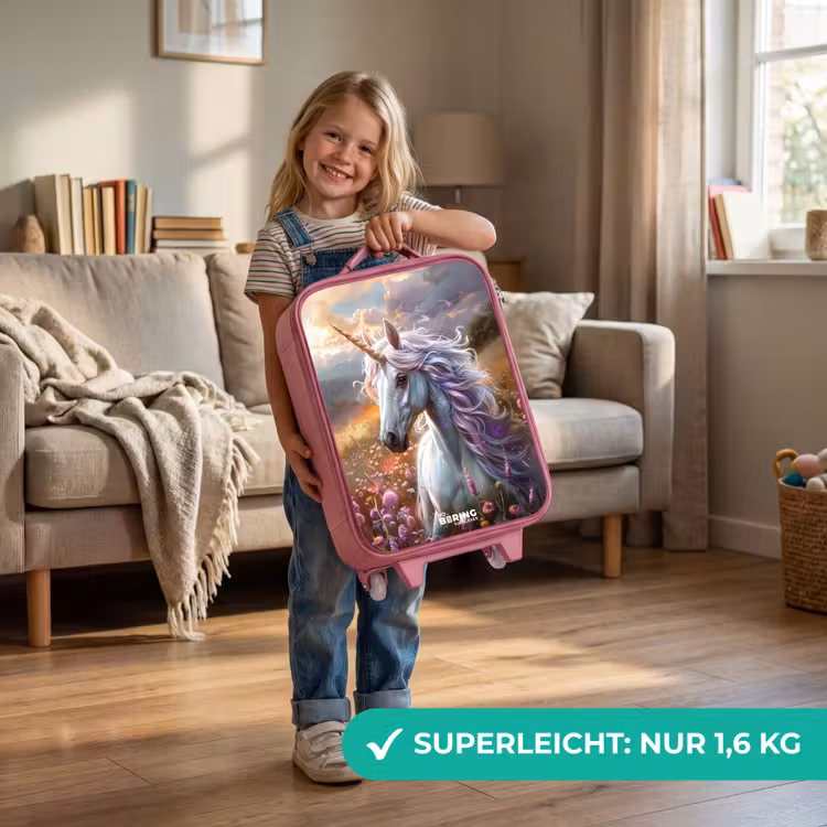 Kinderkoffer Rosa - Pastellfarbene Perle Horn — 3