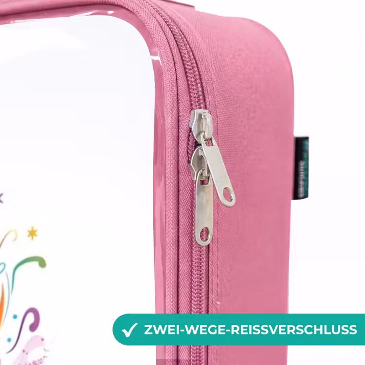 Kinderkoffer Rosa - Tänzelndes Einhorn mit Regenbogenmähne — 5