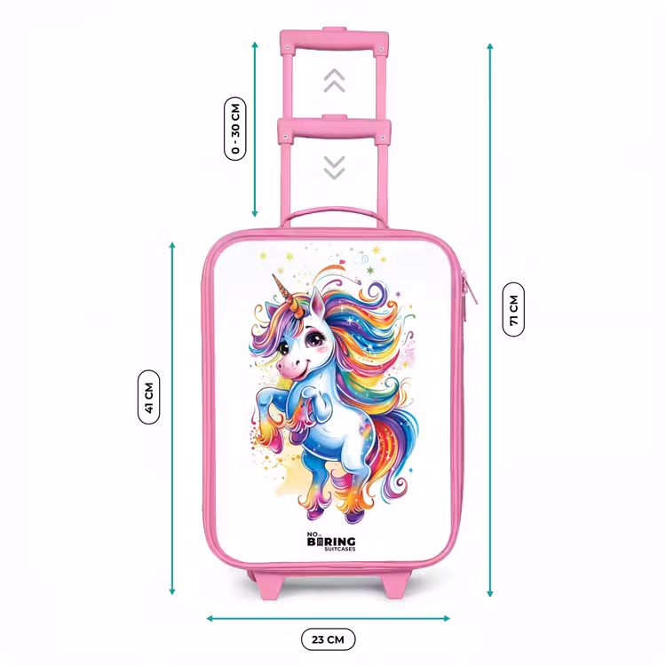Kinderkoffer Rosa - Tänzelndes Einhorn mit Regenbogenmähne — 7