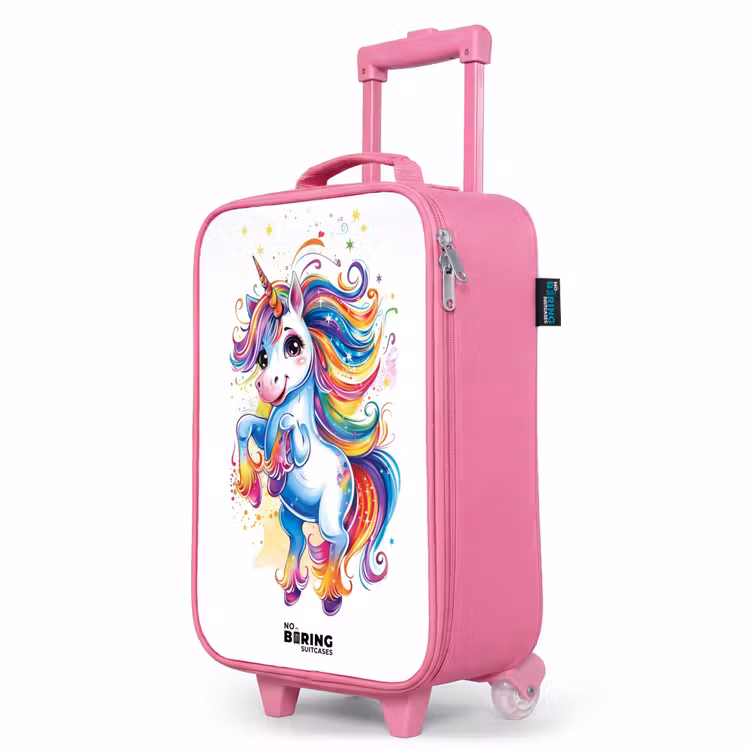 Kinderkoffer Rosa - Tänzelndes Einhorn mit Regenbogenmähne — 8