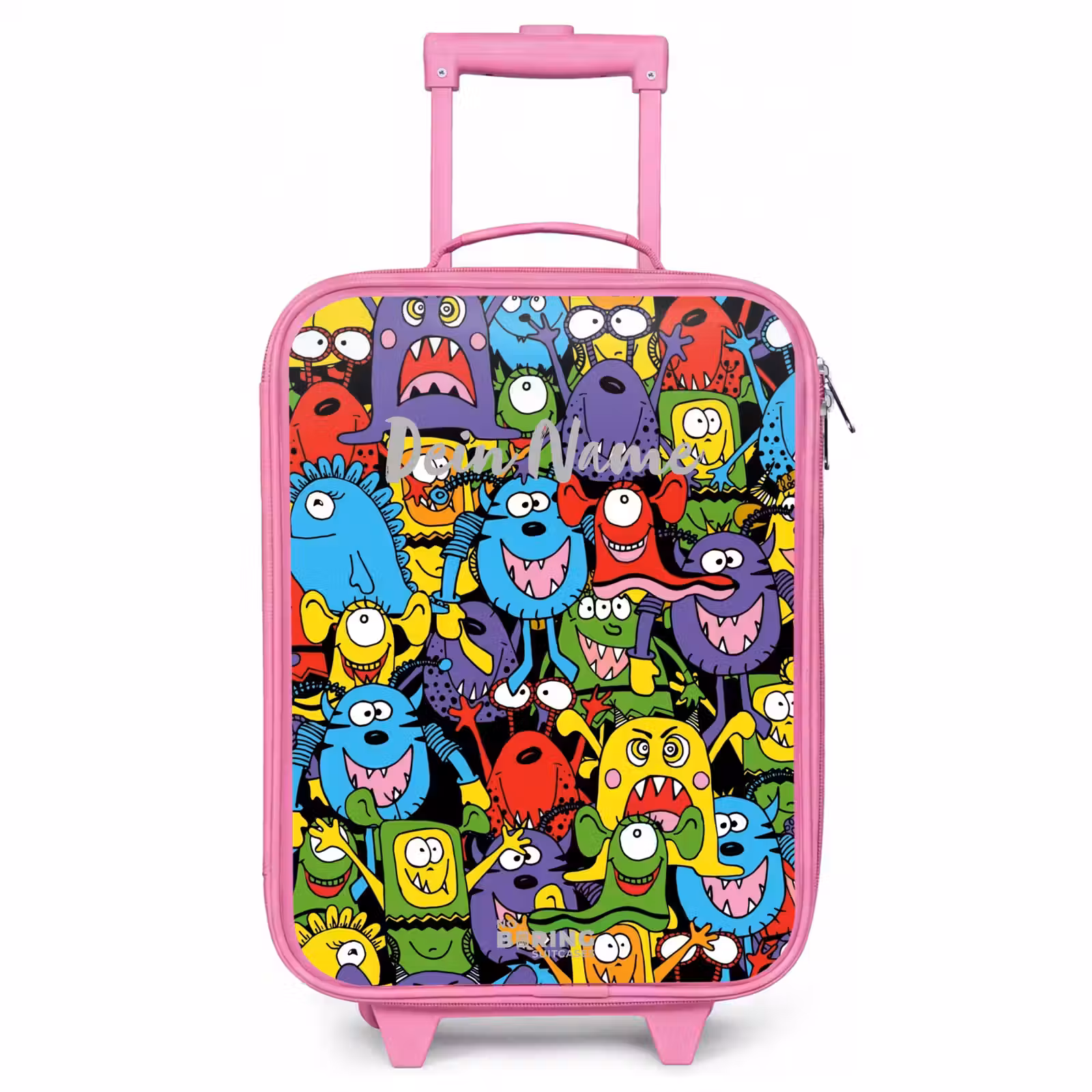 Kinderkoffer Rosa - Monster mit leuchtenden Farben — 1