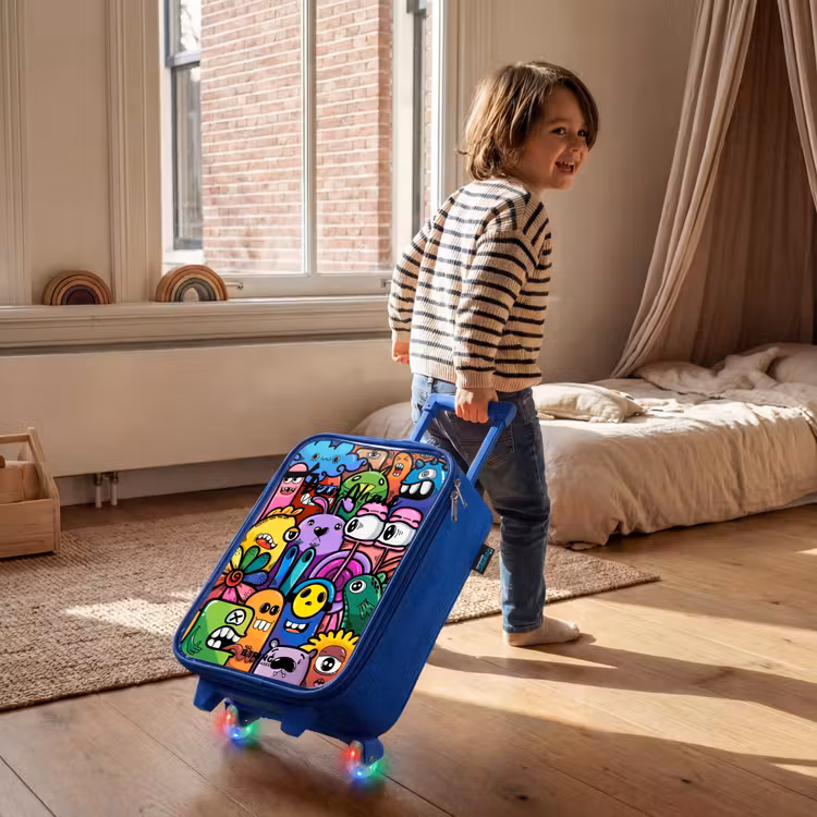 Kinderkoffer Blau - Lustige bunte Monster — 2