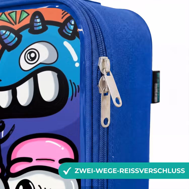 Kinderkoffer Blau - Lustige bunte Monster — 5