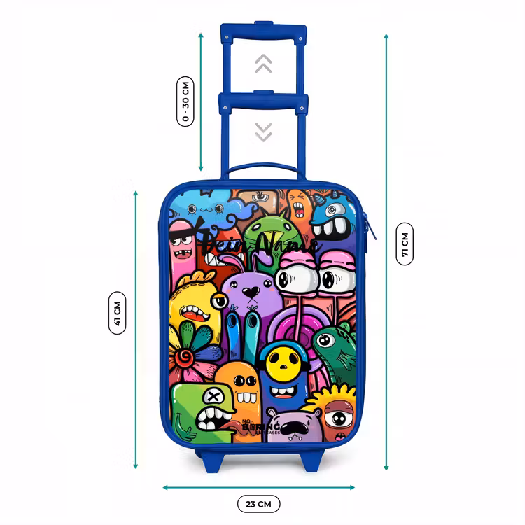 Kinderkoffer Blau - Lustige bunte Monster — 7