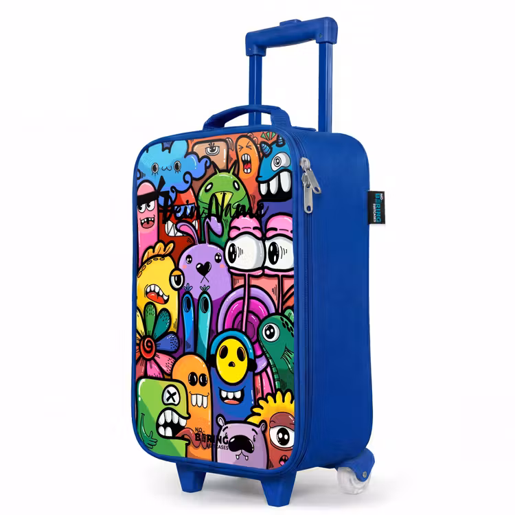 Kinderkoffer Blau - Lustige bunte Monster — 8