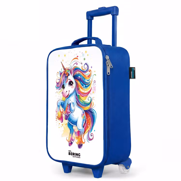 Kinderkoffer Blau - Tänzelndes Einhorn mit Regenbogenmähne — 8
