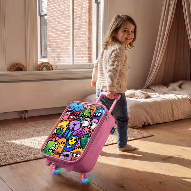 Kinderkoffer Rosa - Lustige bunte Monster — 2