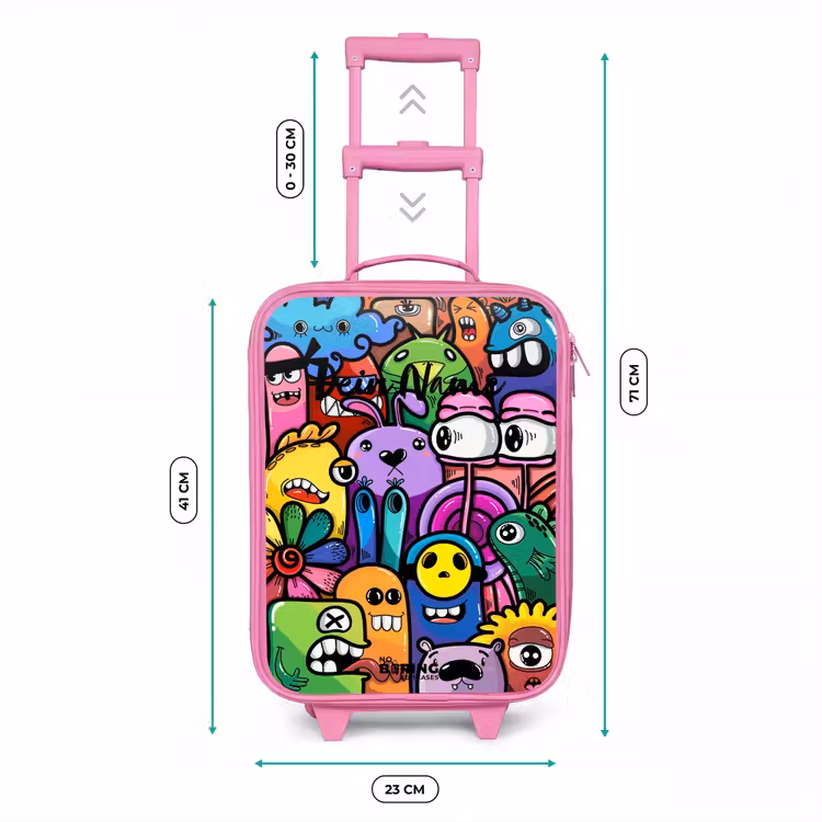 Kinderkoffer Rosa - Lustige bunte Monster — 7