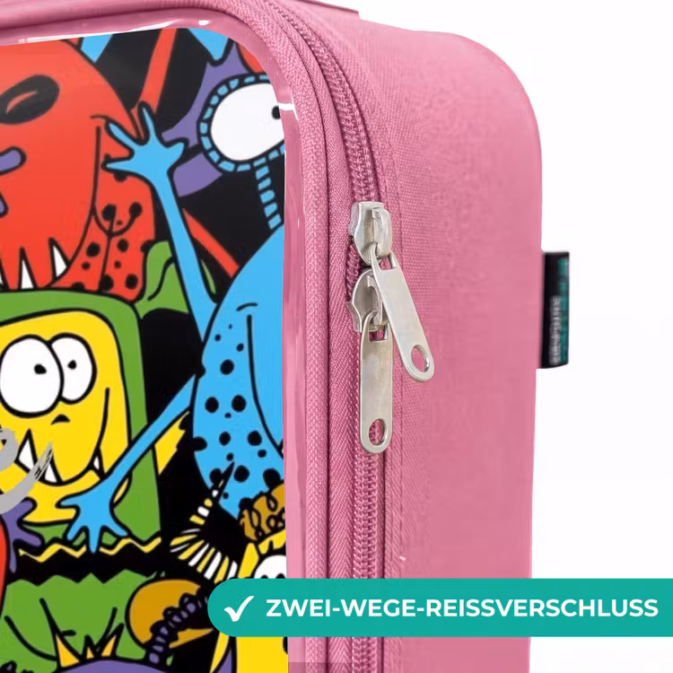 Kinderkoffer Rosa - Monster mit leuchtenden Farben — 5