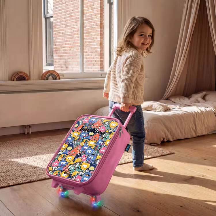 Kinderkoffer Rosa - Wanzen mit großen Augen — 2