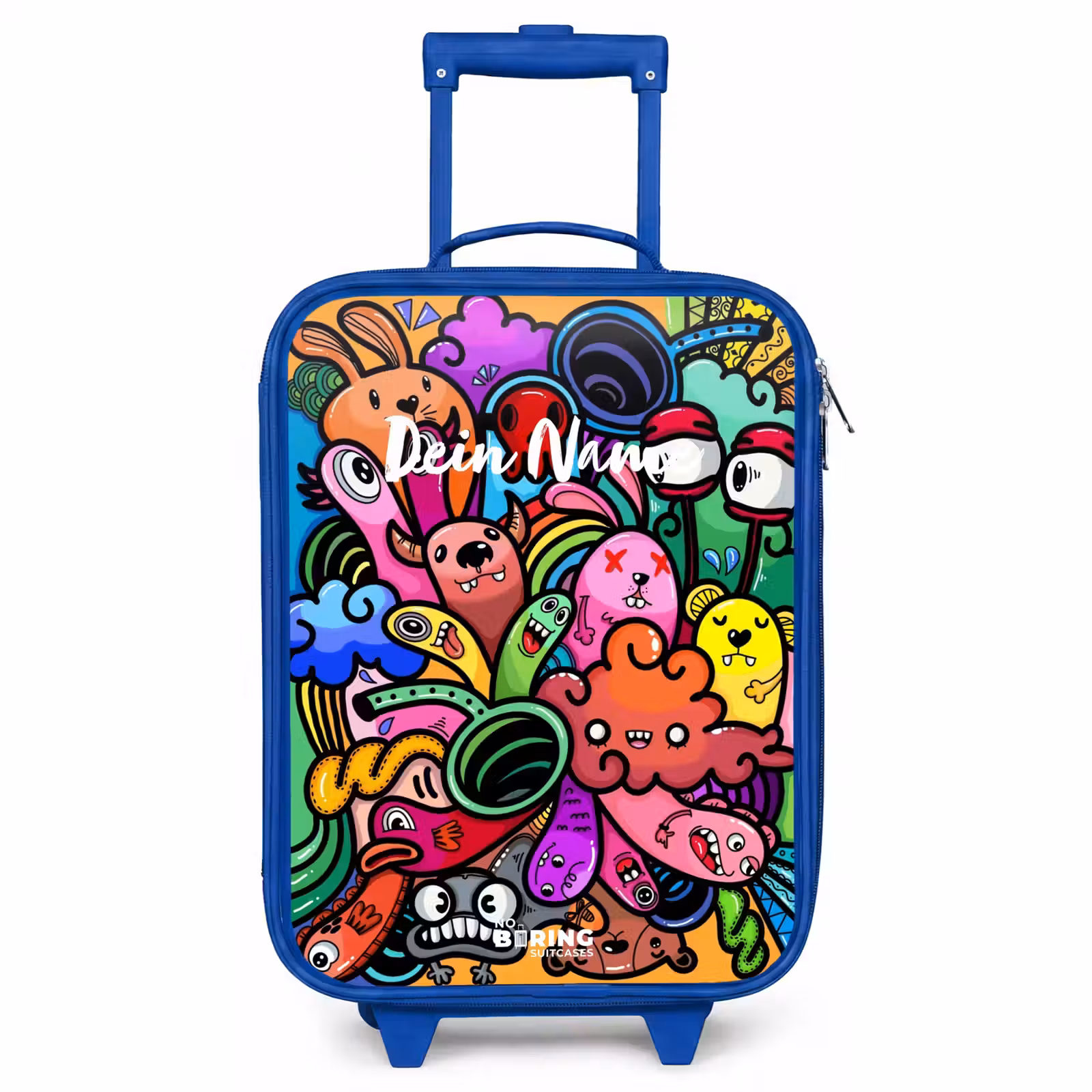 Kinderkoffer Blau - Fröhliches Monster-Chaos — 1