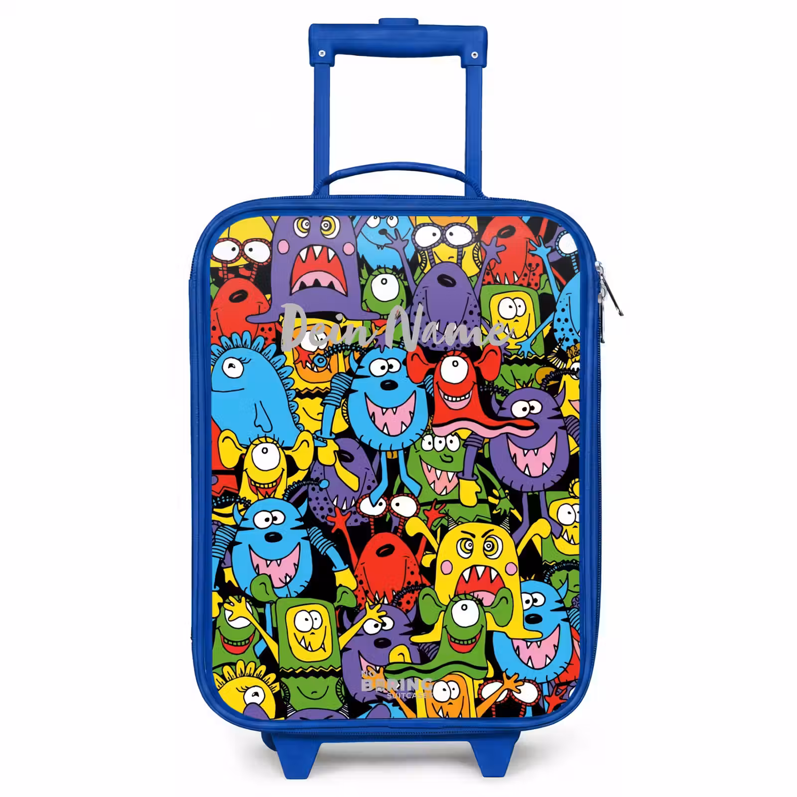 Kinderkoffer Blau - Monster mit leuchtenden Farben — 1