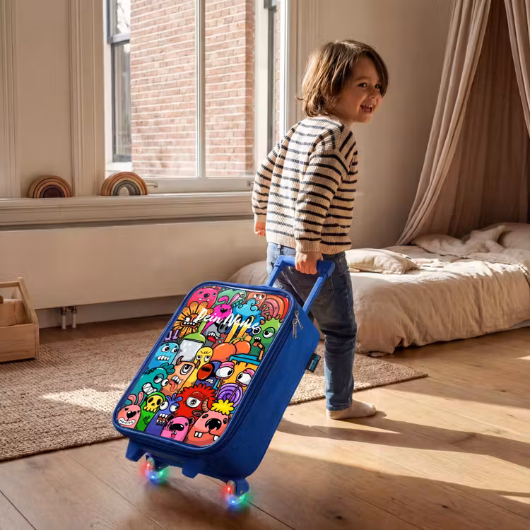 Kinderkoffer Blau - Knallbunte Monster — 2