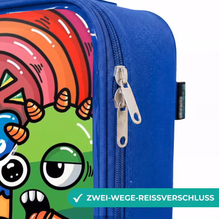 Kinderkoffer Blau - Knallbunte Monster — 5