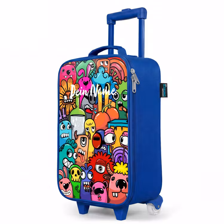 Kinderkoffer Blau - Knallbunte Monster — 8