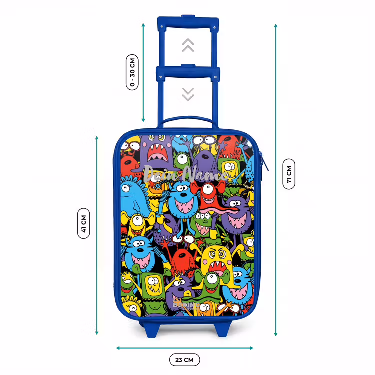 Kinderkoffer Blau - Monster mit leuchtenden Farben — 7