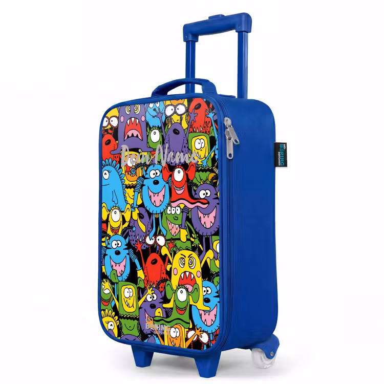 Kinderkoffer Blau - Monster mit leuchtenden Farben — 8