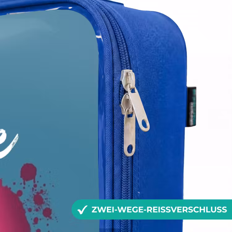 Kinderkoffer Blau - Monster-Räder — 5