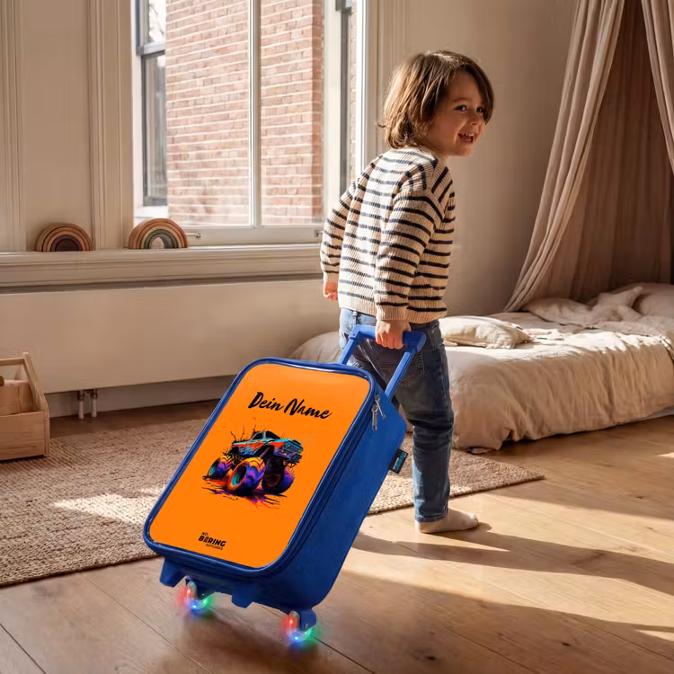Kinderkoffer Blau - Regenbogen-Räder — 2