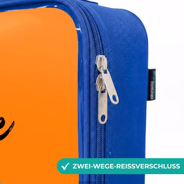 Kinderkoffer Blau - Regenbogen-Räder — 5