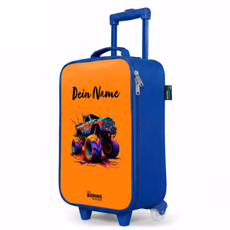 Kinderkoffer Blau - Regenbogen-Räder — 8