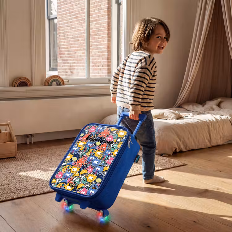 Kinderkoffer Blau - Wanzen mit großen Augen — 2