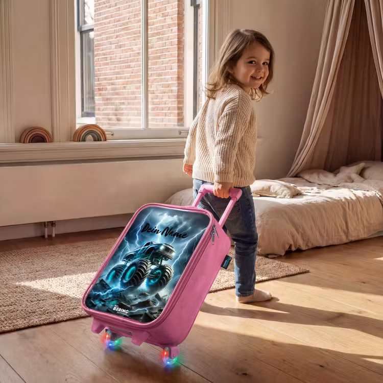 Kinderkoffer Rosa - Donner-Räder — 2