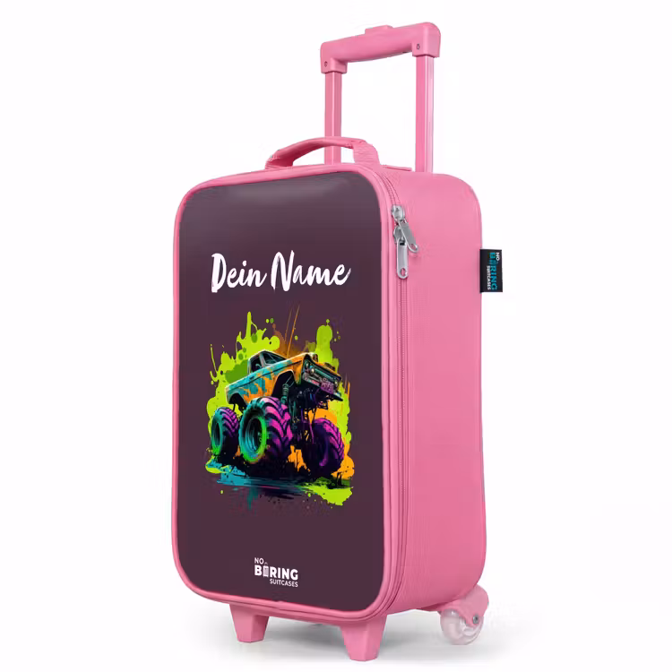 Kinderkoffer Rosa - Neon-Räder — 8