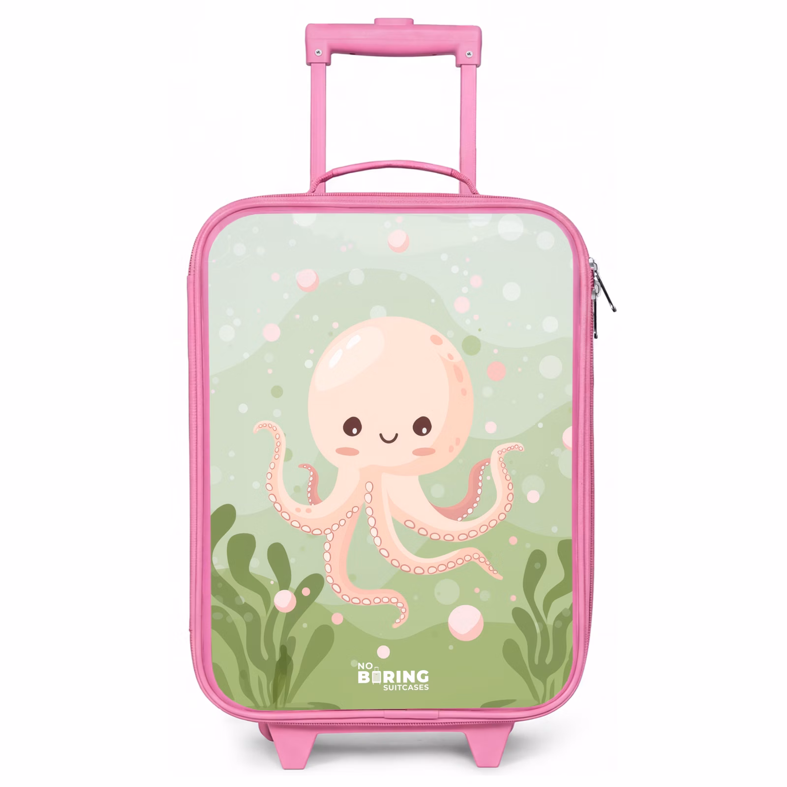 Kinderkoffer Rosa - Rosa Oktopus mit Lächeln — 1