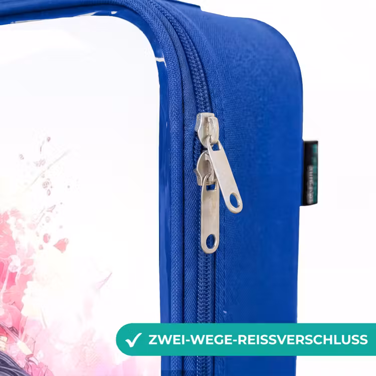 Kinderkoffer Blau - Aquarell Pferd in Farbexplosion — 5