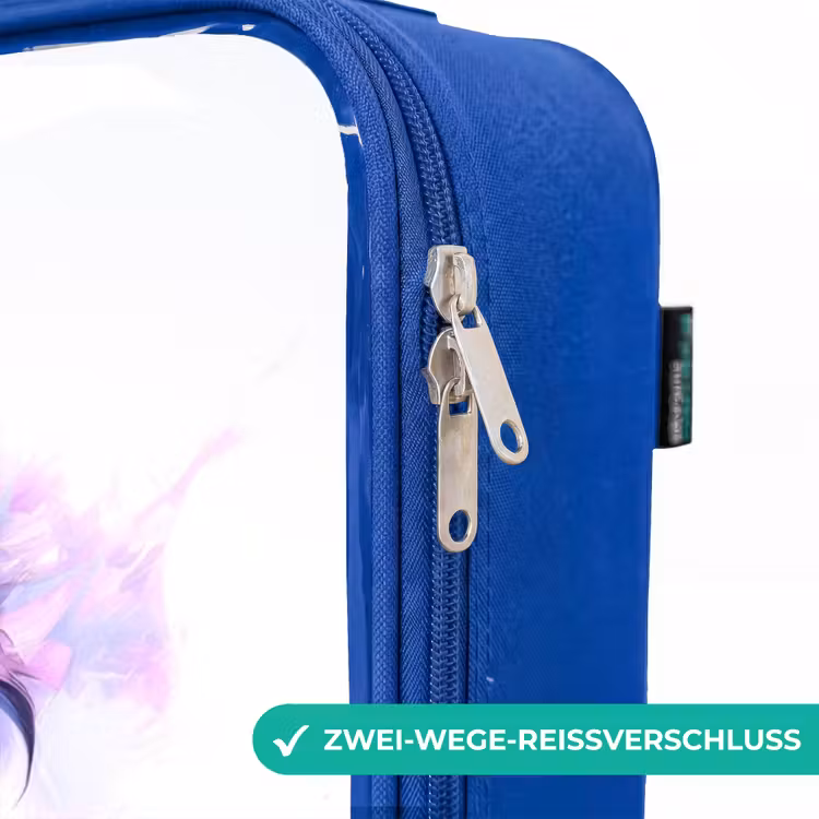 Kinderkoffer Blau - Aquarell Pferd mit lila Mähne — 5