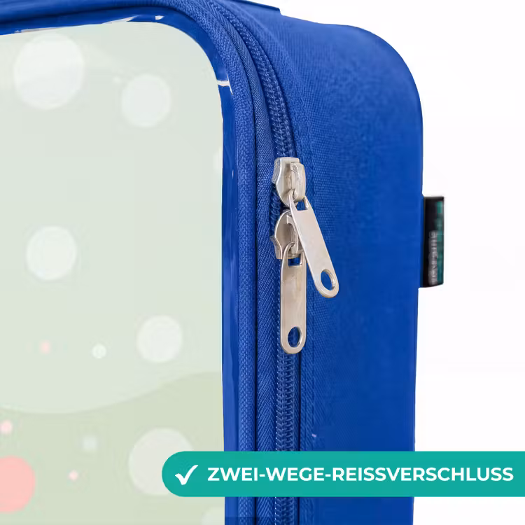 Kinderkoffer Blau - Rosa Oktopus mit Lächeln — 5