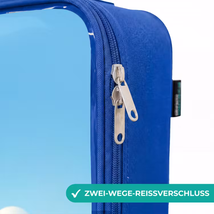 Kinderkoffer Blau - Specht auf einem Baumstumpf — 5