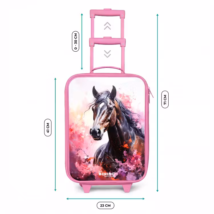 Kinderkoffer Rosa - Aquarell Pferd in Farbexplosion — 7