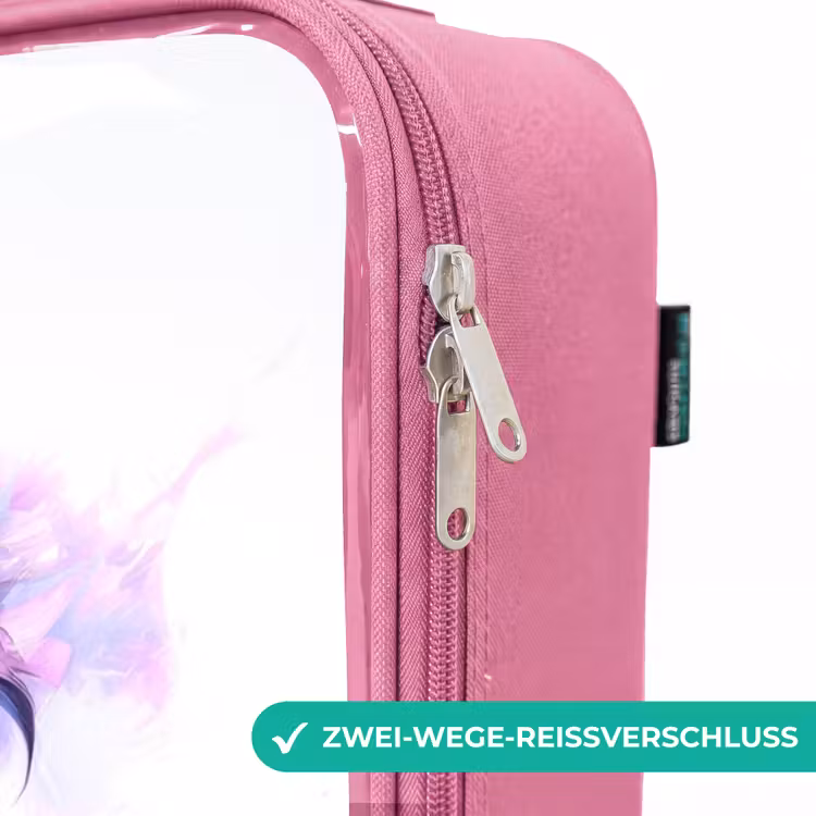 Kinderkoffer Rosa - Aquarell Pferd mit lila Mähne — 5