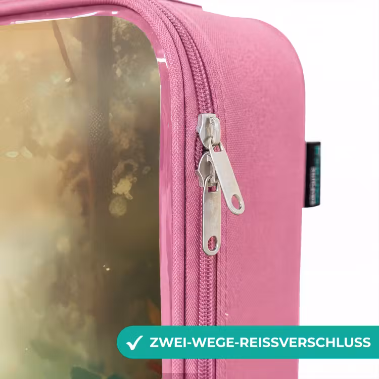 Kinderkoffer Rosa - Braunes Pferd zwischen Blumen — 5