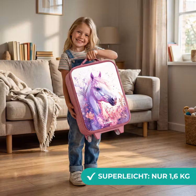 Kinderkoffer Rosa - Perlenartiges Pony — 3