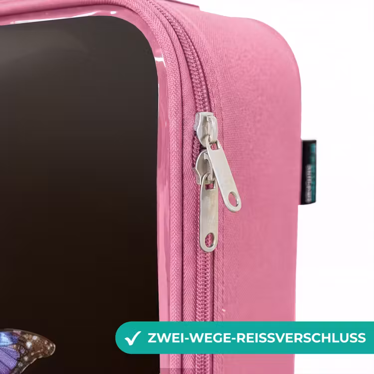 Kinderkoffer Rosa - Weißer Pferdekopf inmitten einer bunten Blumengirlande — 5