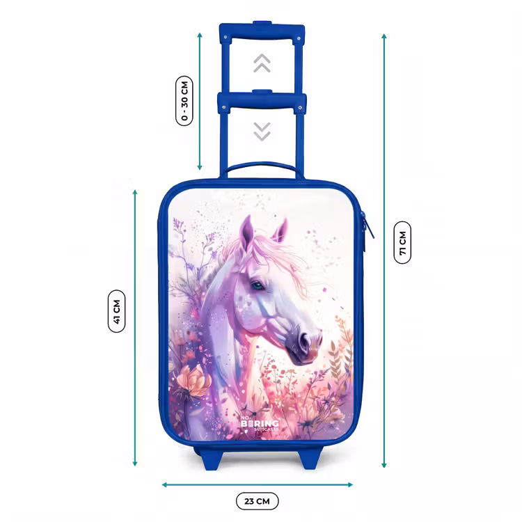 Kinderkoffer Blau - Perlenartiges Pony — 7