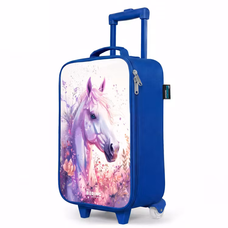 Kinderkoffer Blau - Perlenartiges Pony — 8