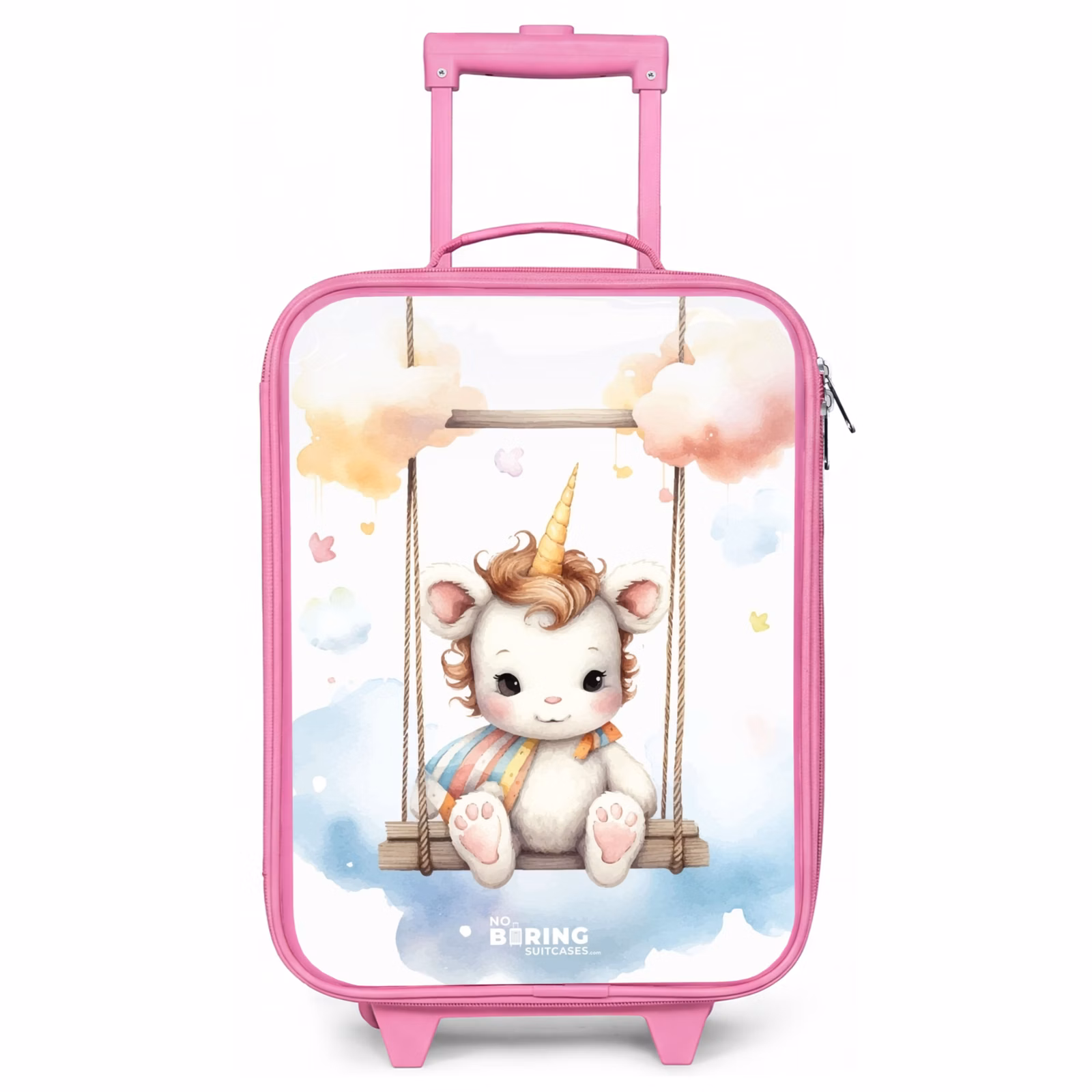 Kinderkoffer Rosa - Schaukelndes Baby-Einhorn — 1