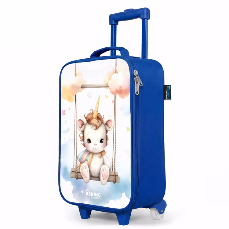 Kinderkoffer Blau - Schaukelndes Baby-Einhorn — 8